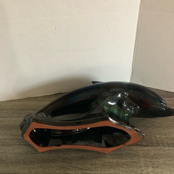 Vtg Large Blue Mountain Pottery Dolphin - Picture 7 of 11